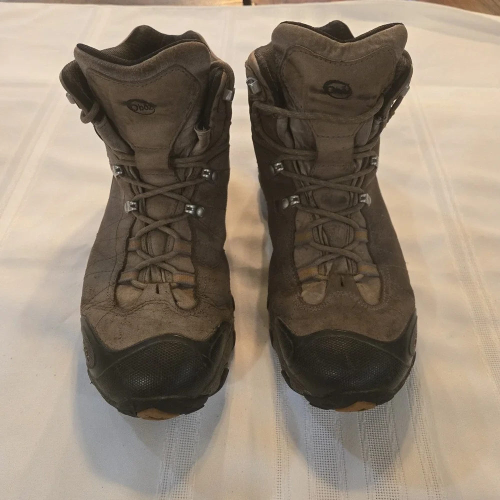 Oboz Bridger Mid B-DRY Hiking Boots Men's 11 Brown Black Leather Waterproof